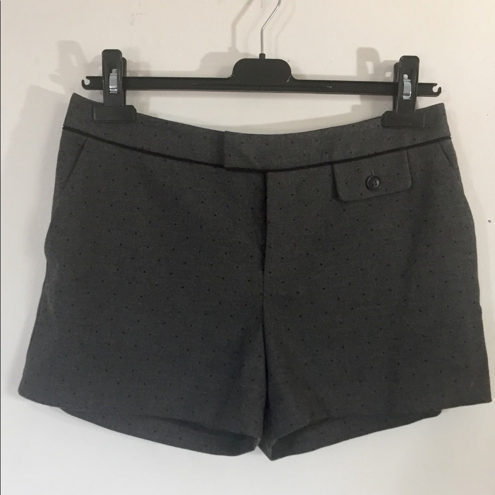 Grey Shorts with Very Subtle Black Polka Dots